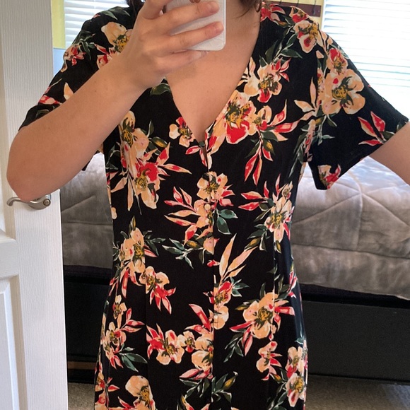 Roxy Black Floral Dress - Picture 2 of 7